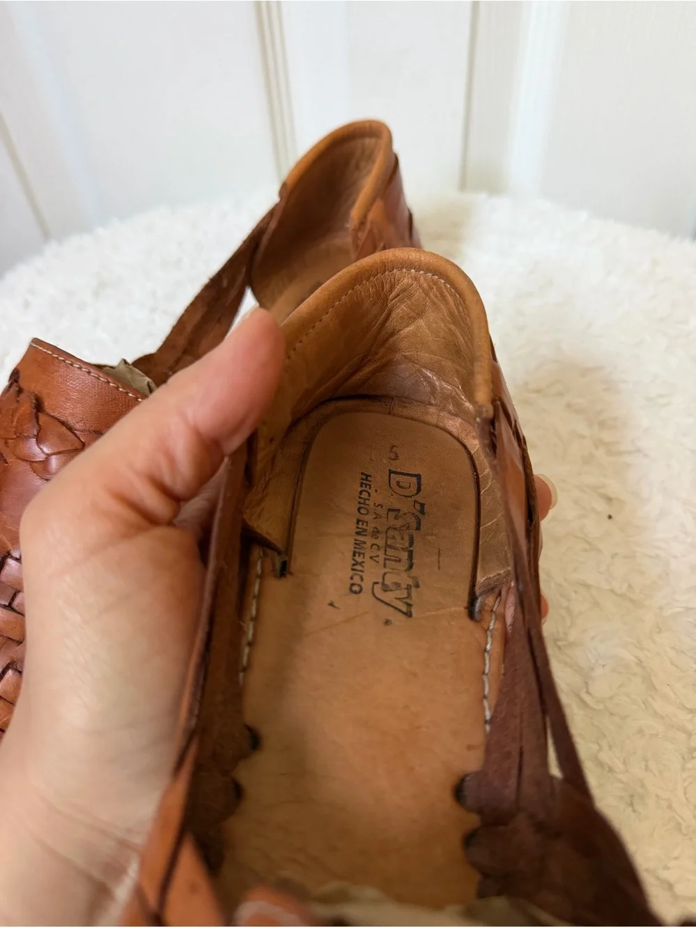 Leather Tan Women’s Mexican Huaraches Size 8